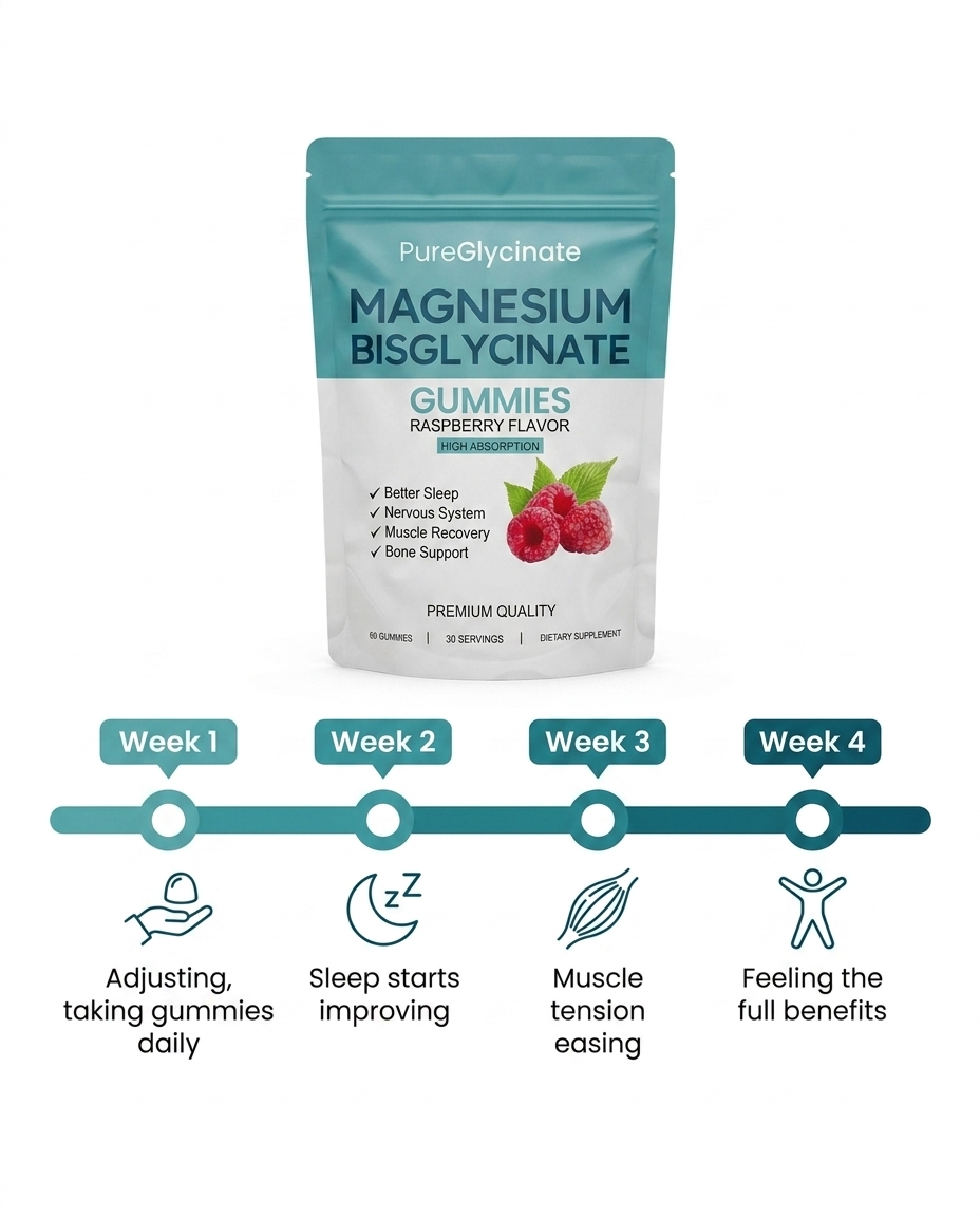 Magnesium Glycinate Gummies — Calm, Sleep & Muscle Support